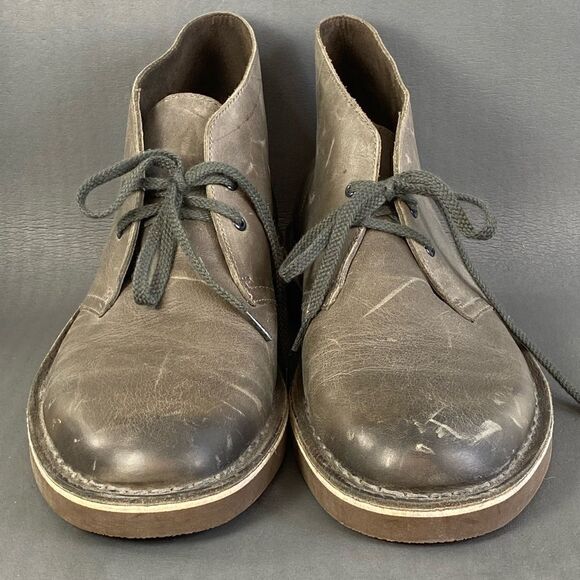 CLARKS Men's Bushacre Leather Chukka Boots size 8.5 (new without box) - Picture 1 of 8